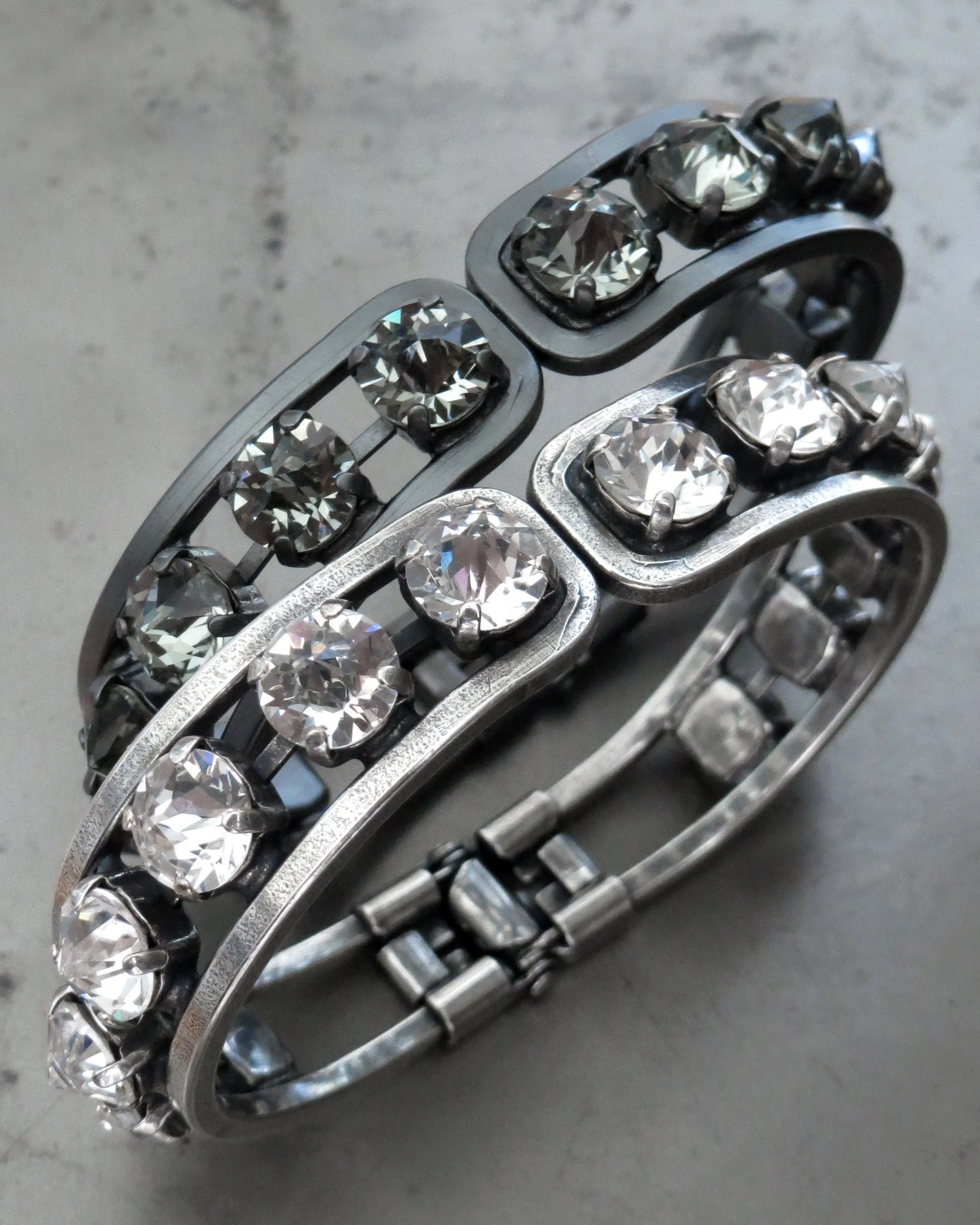 LEGENDARY - Crystal Bracelet in Clear Crystal or Black Diamond