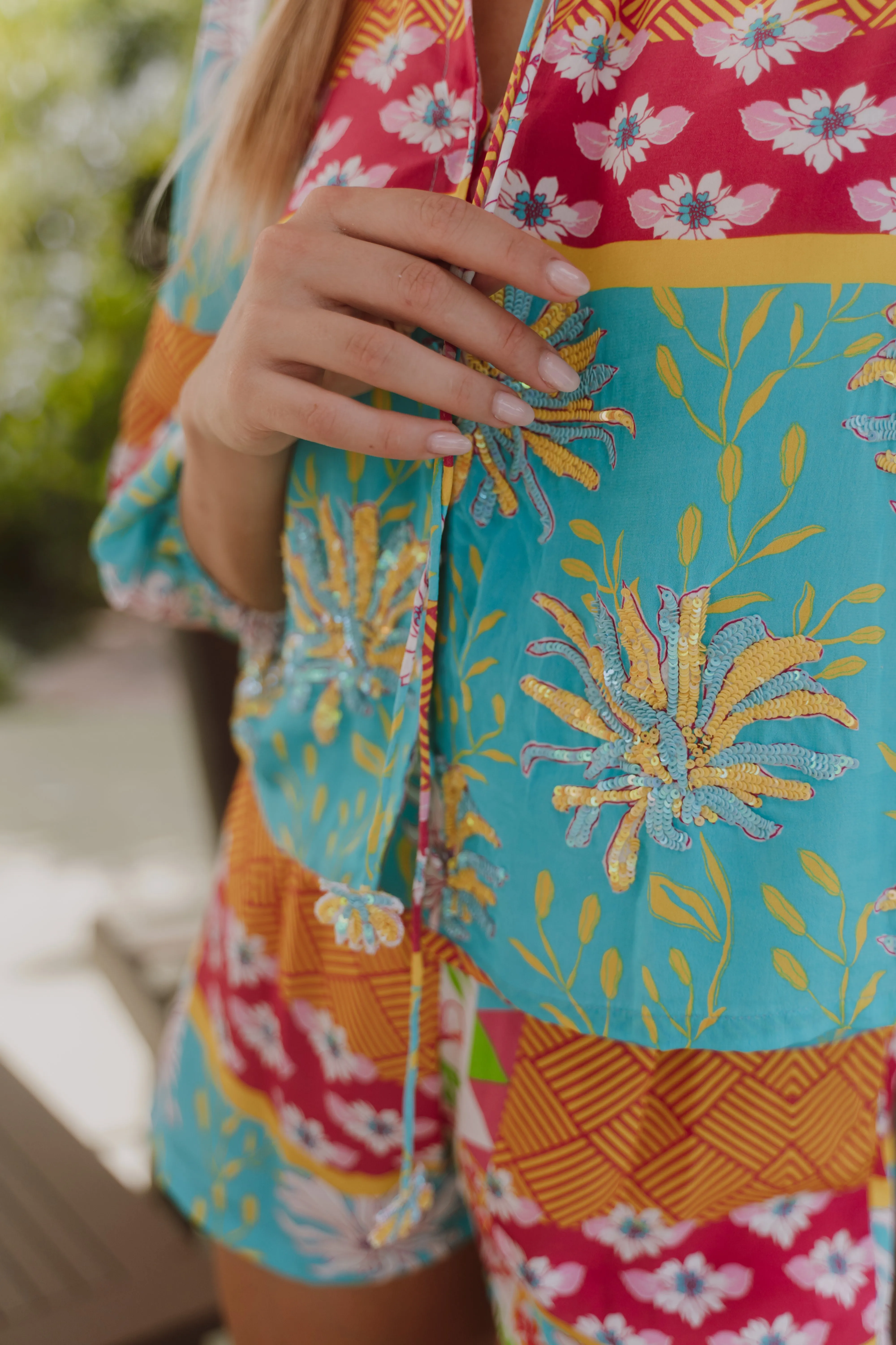 LEONI TOP - CAPRI FLOWERS IN SPRING