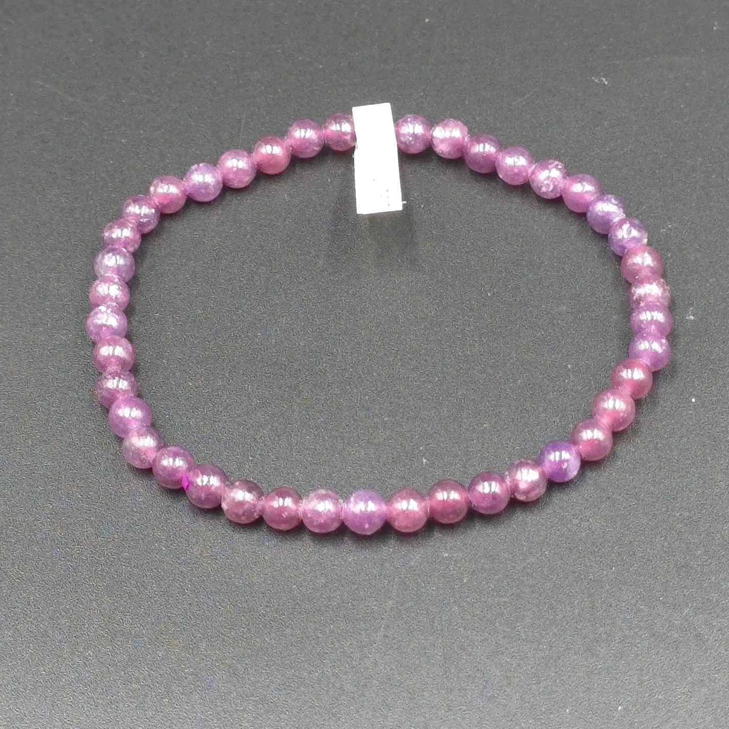 Lepidolite Bead Bracelet 4mm