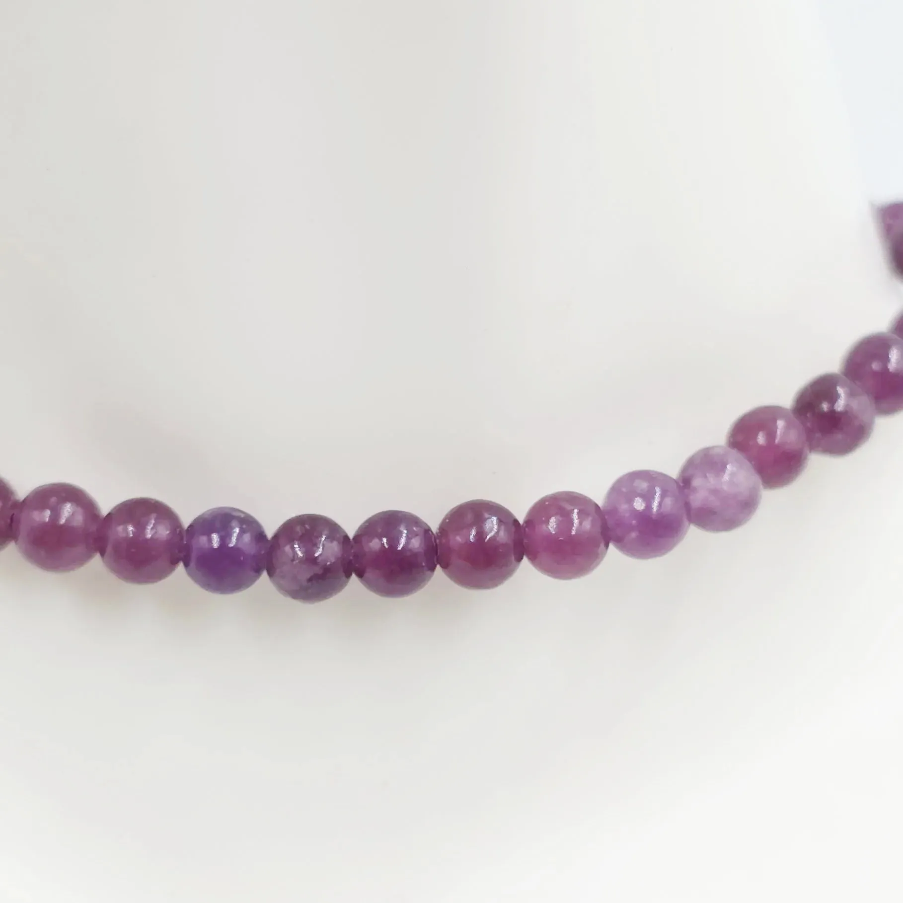 Lepidolite Bead Bracelet 4mm