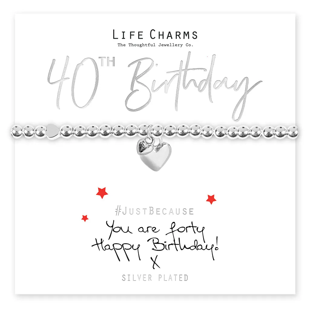 Life Charms You are 40 bracelet