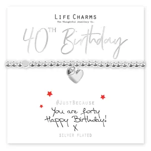 Life Charms You are 40 bracelet