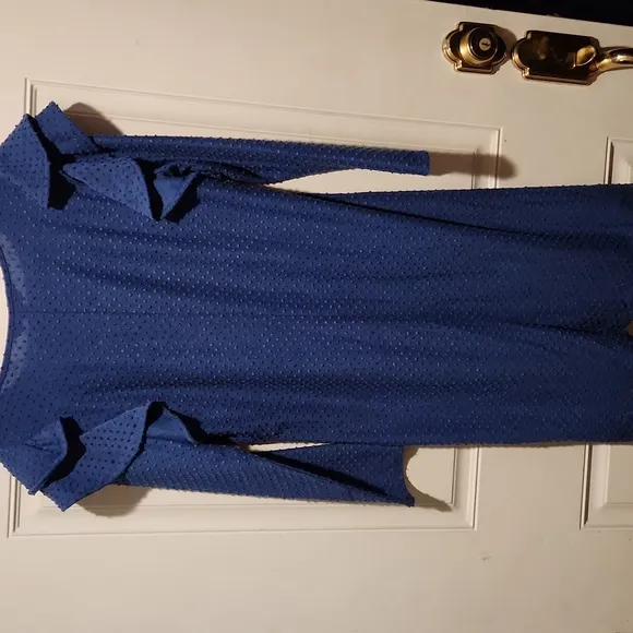 Lilly Pulitzer Pheby Swiss Dot Dress Oyster Bay Navy Size M