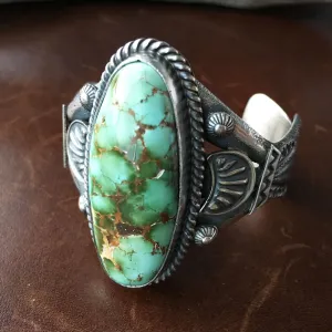 Long Almond Shaped Royston Bracelet for Small Wrists Tufa Casted Handmand