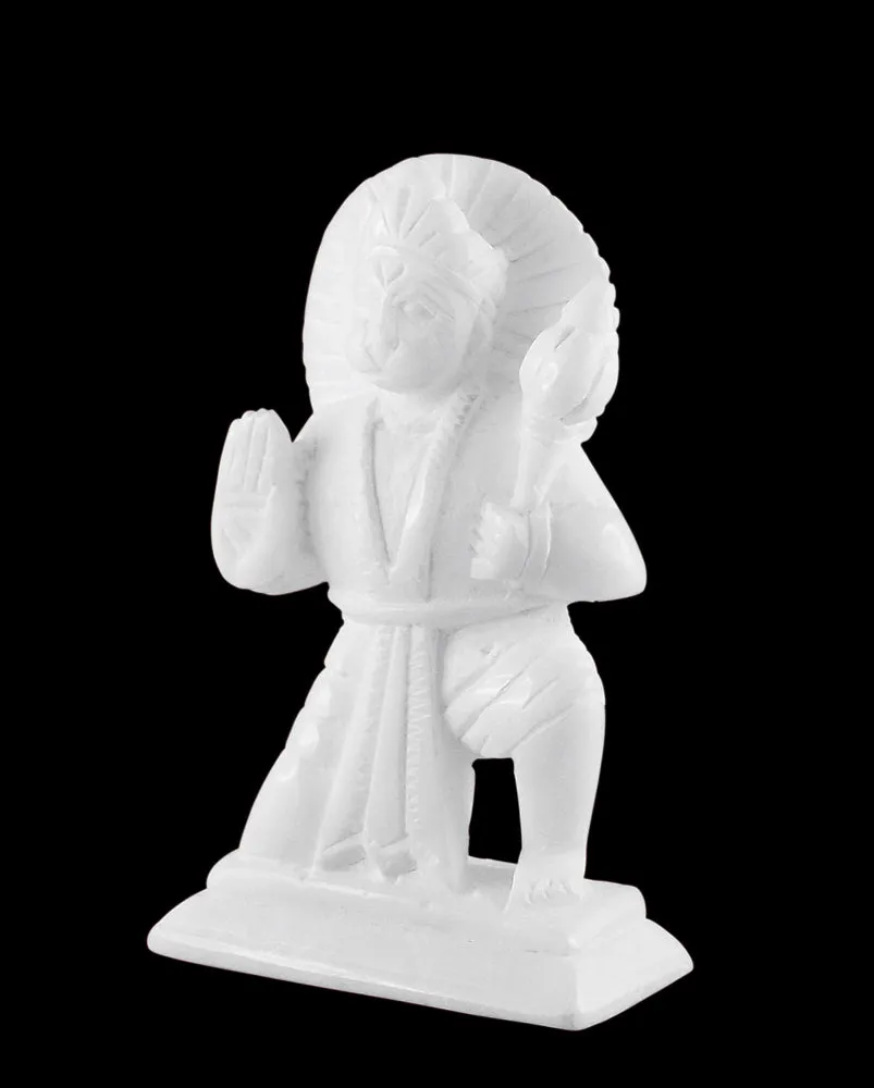 Lord Hanuman in Abhaya Mudra Soft Stone Statue
