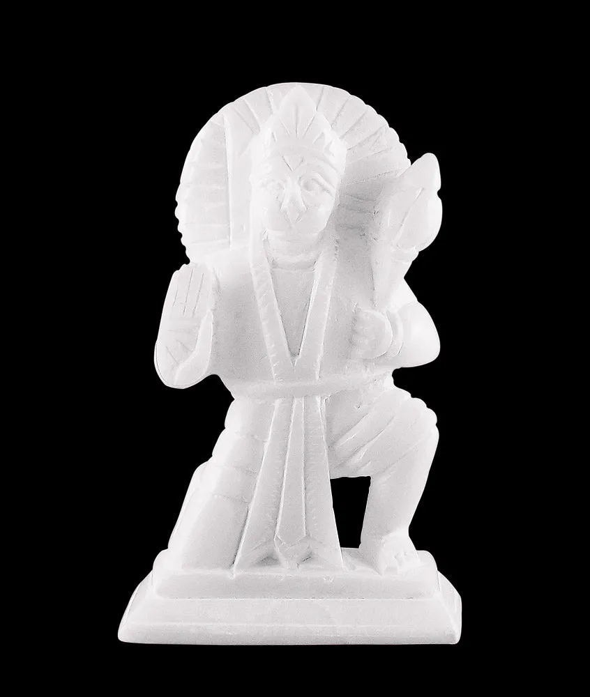 Lord Hanuman in Abhaya Mudra Soft Stone Statue