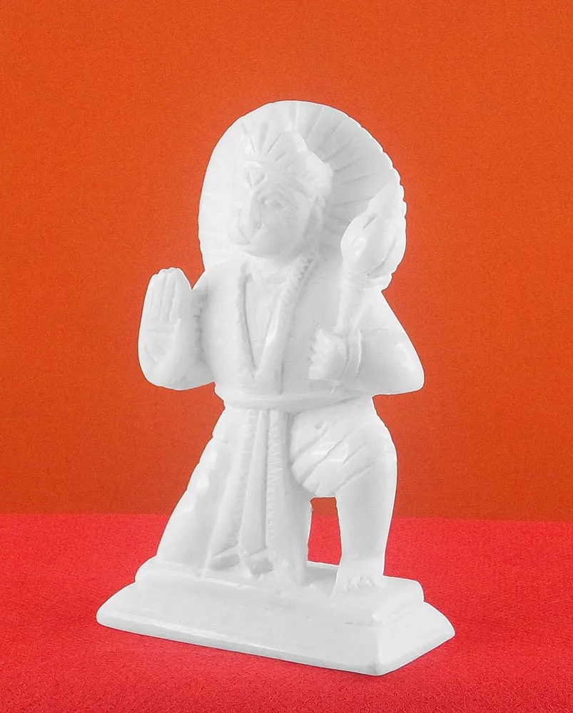 Lord Hanuman in Abhaya Mudra Soft Stone Statue