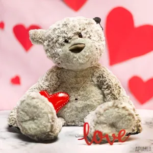 Love Gift Bear with Garnet Necklace