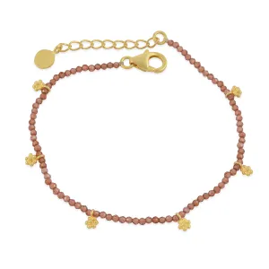 Manjusha - Faceted Garnet Bead Bracelet