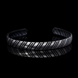 Men’s Sterling Silver Stone Detailed Clamp