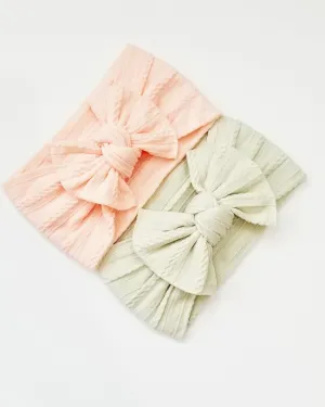 Mia Cable Knit Headwrap Set