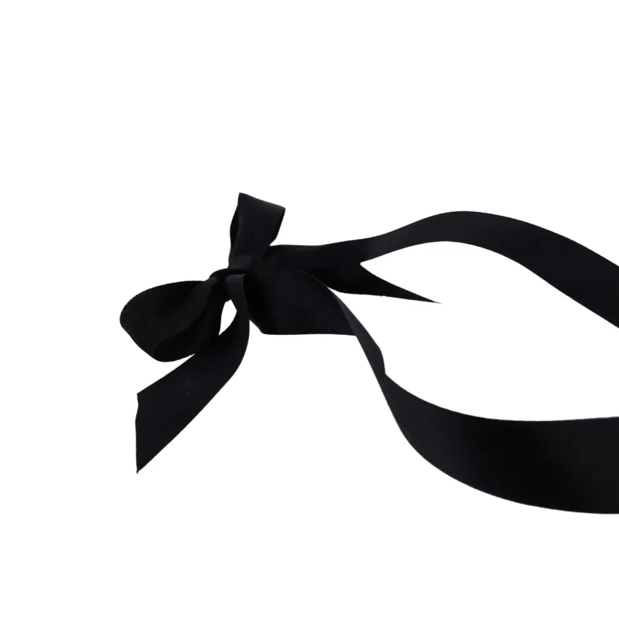 Midnight Gala Black Hibiscus Retro Dangle Choker Necklace