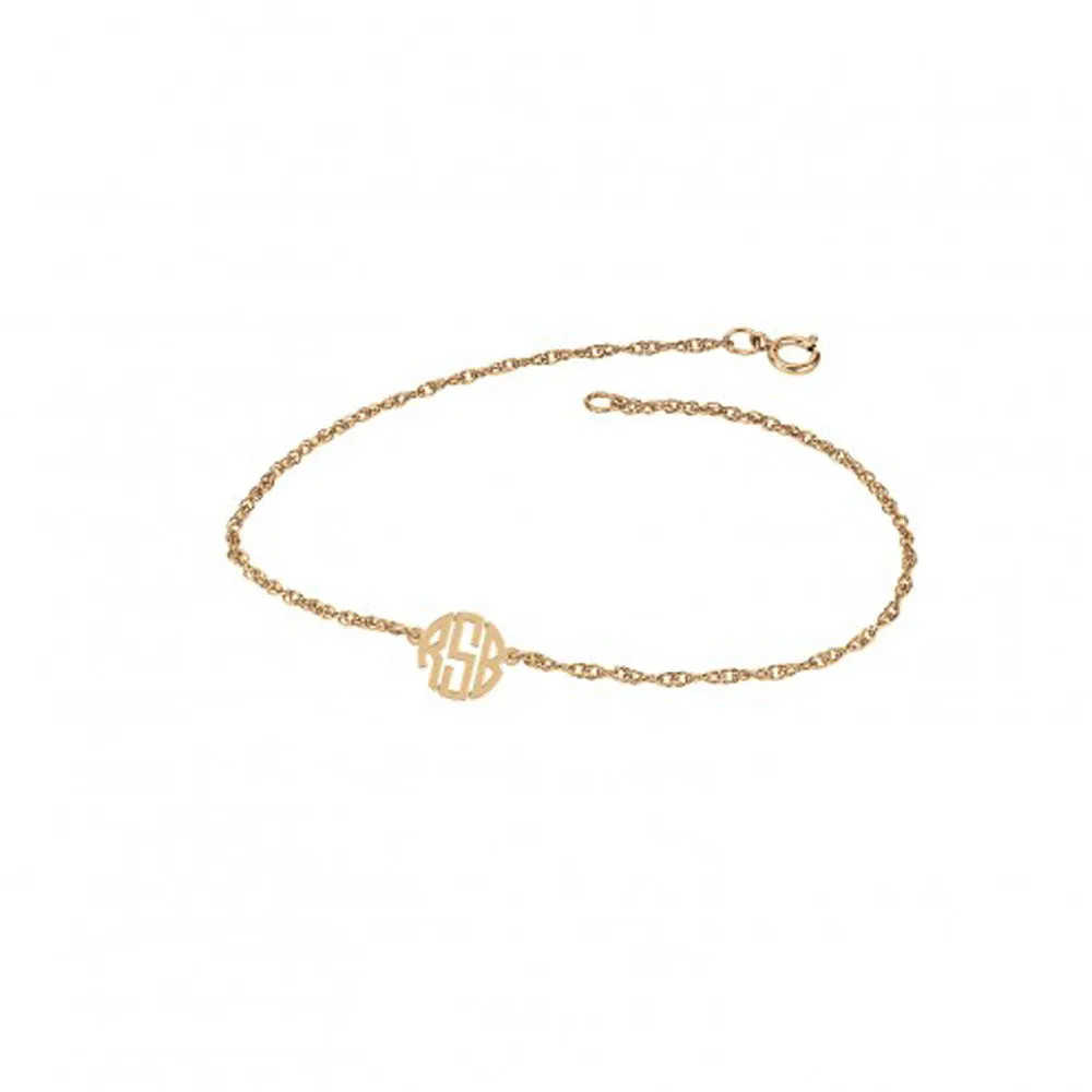 Mini Block Monogram Bracelet