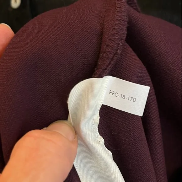 MM LaFleur Ellis Dress Aubergine Plum Ponte Knit Stretch A-line Zip Cuff Sz 2