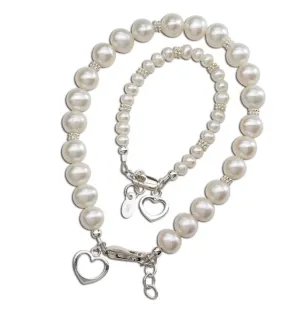 Mom and Me Bracelet Set - Hearts Entwined