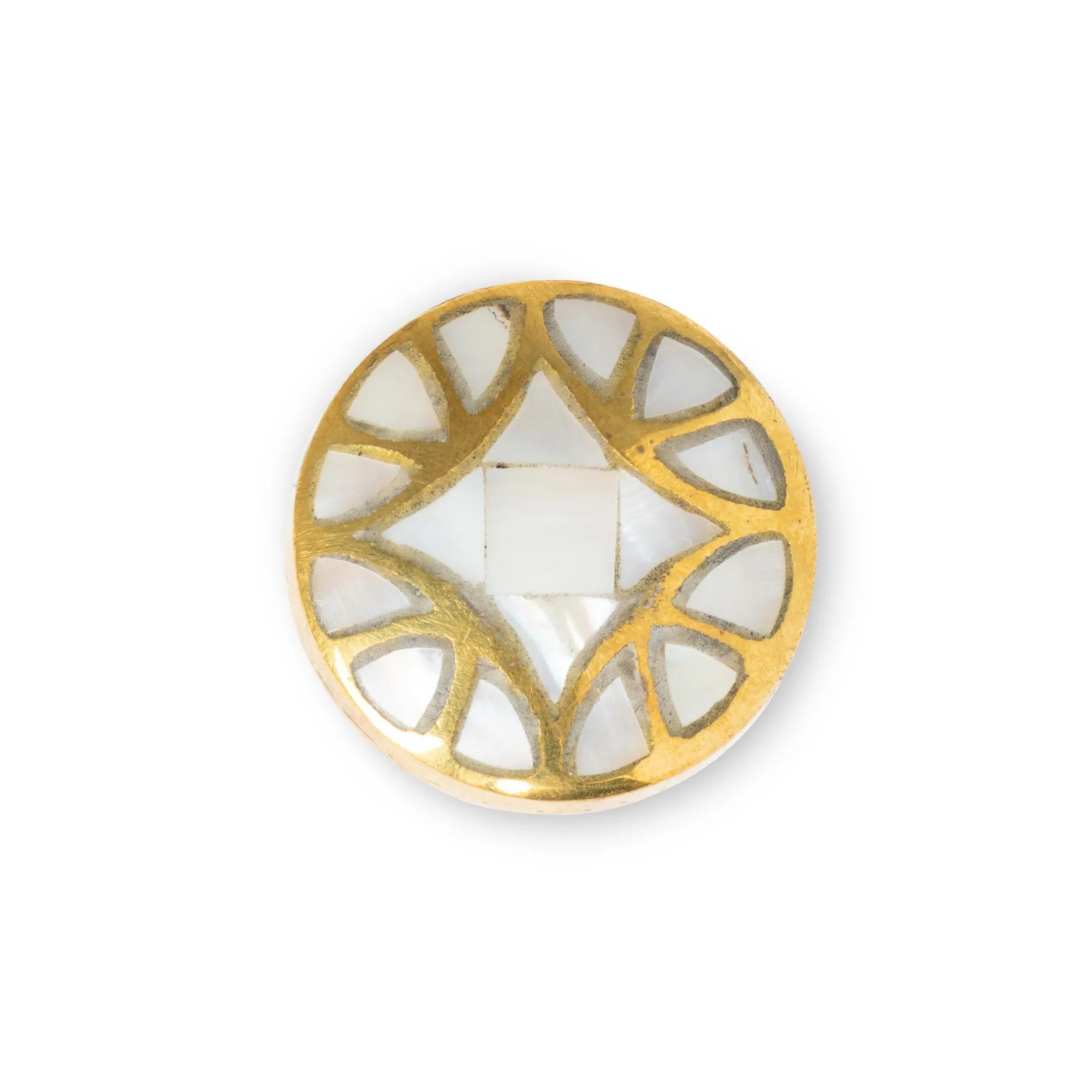 Mother of Pearl and Brass Knob
