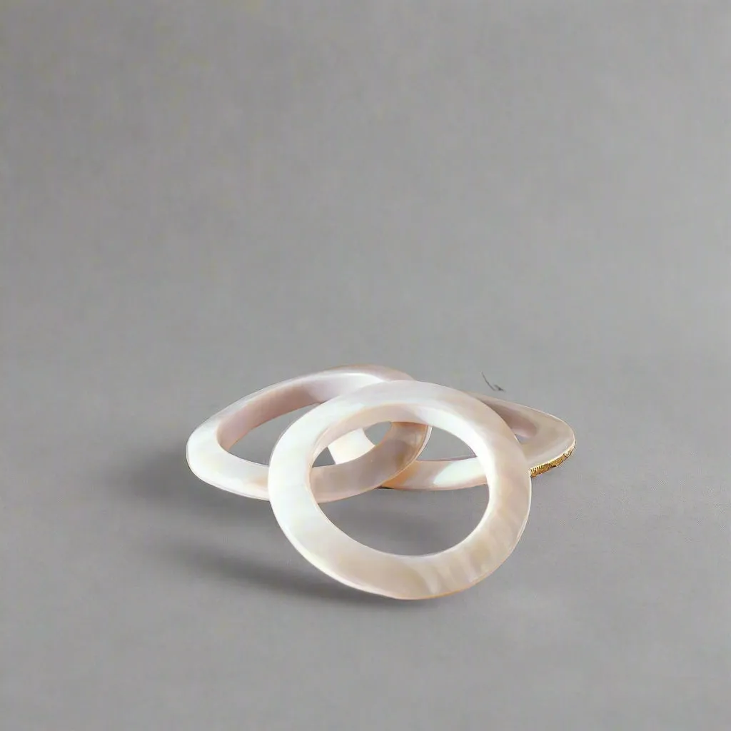 Mother-of-Pearl Bangle, Pearl White - Shell Jewelry