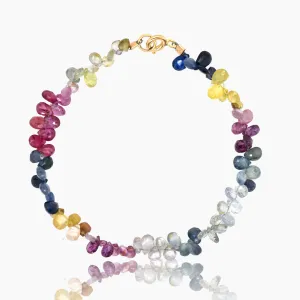 Multi-Color Sapphire Gold Bracelet
