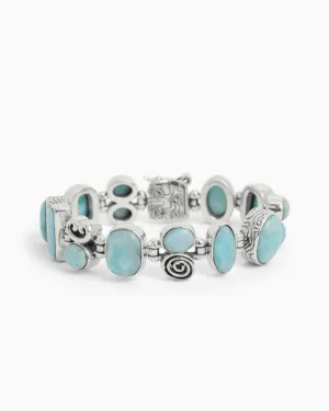 Multi Larimar Stone Link Bracelet