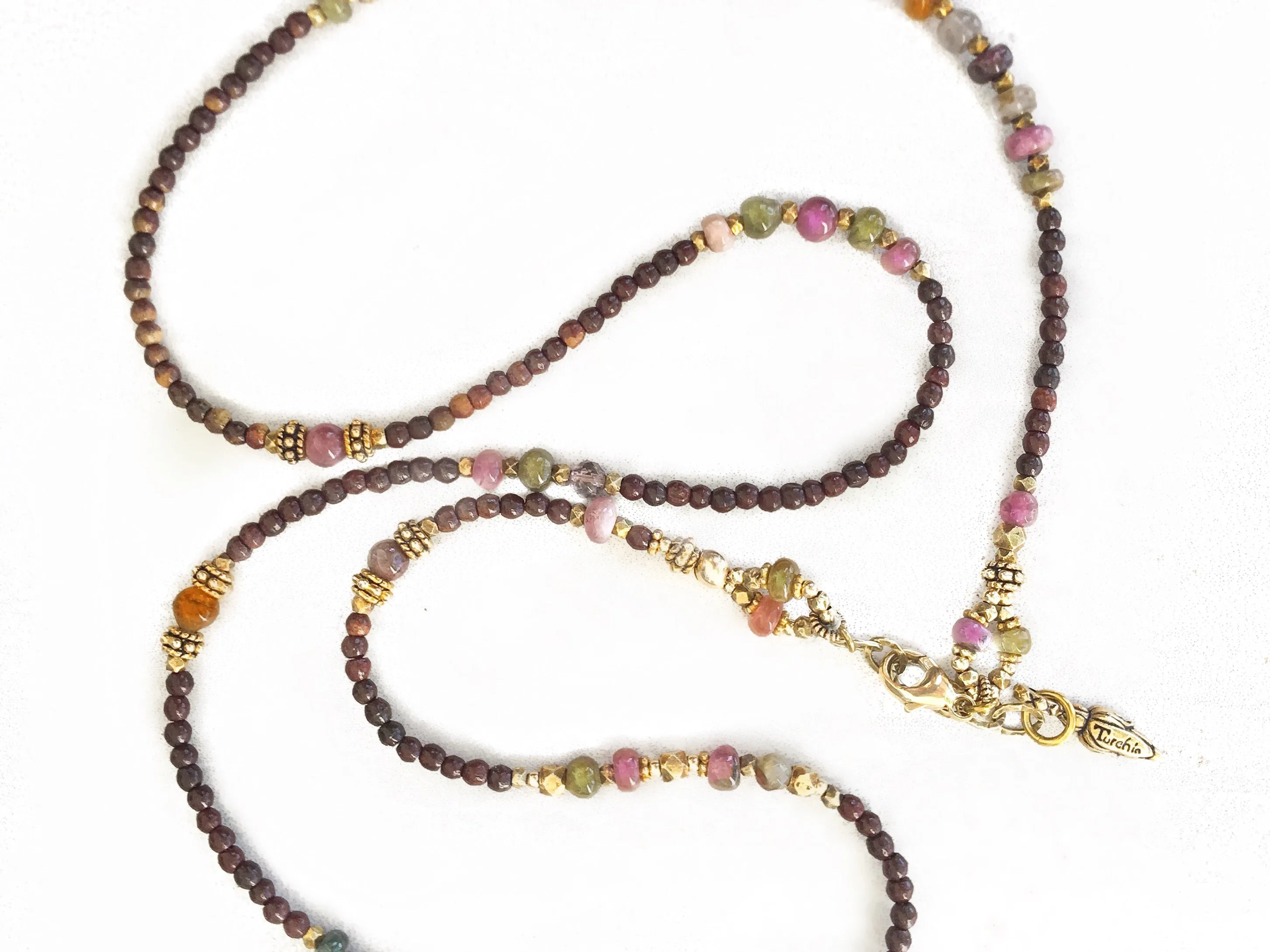 Multi Wrap Rosewood & Tourmaline Bracelet