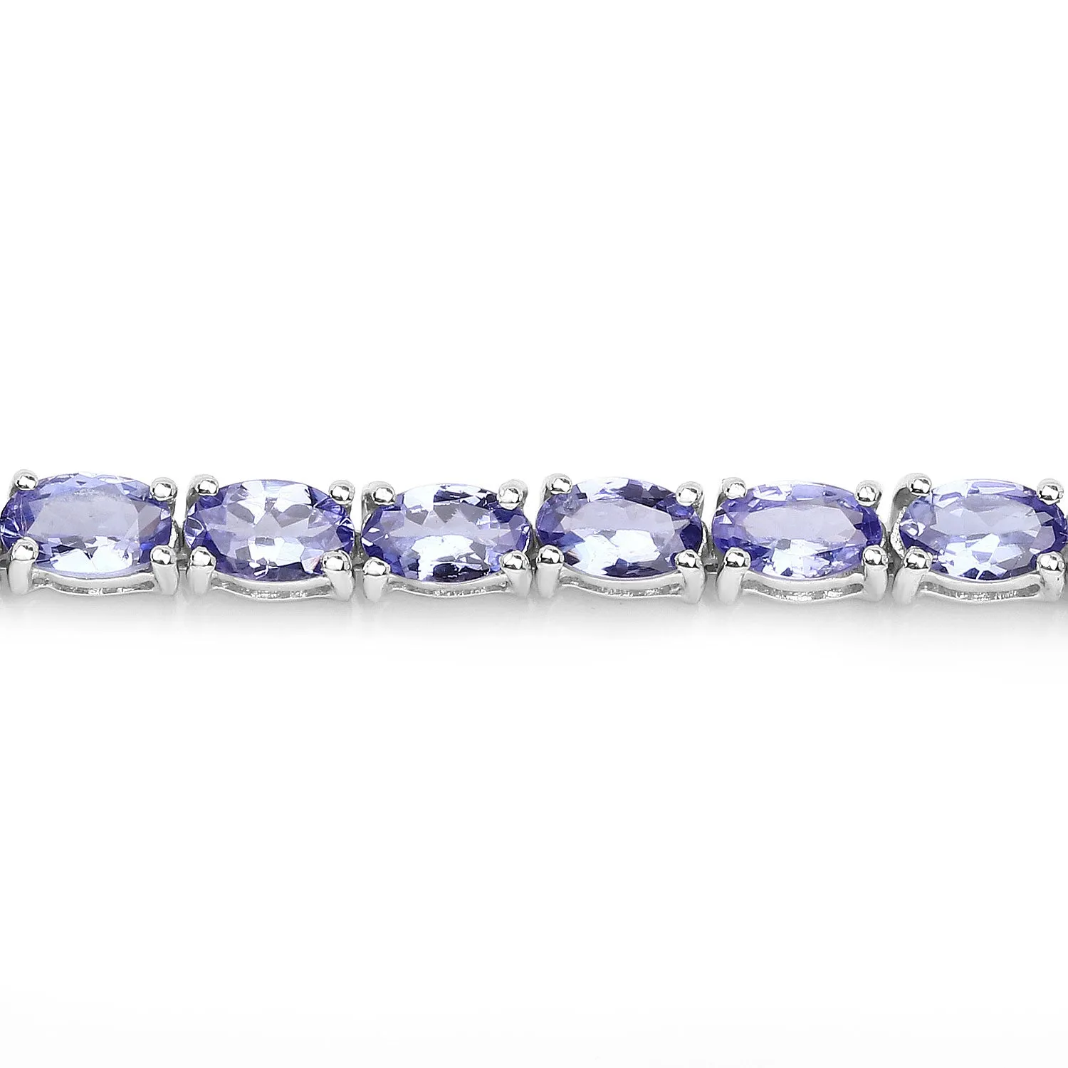 Natural Purple Tanzanite Silver Tennis Bracelet