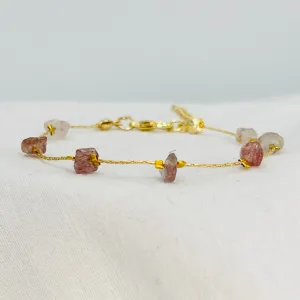 Natural Stone Adjustable Chain Bracelet – Elegant & Timeless