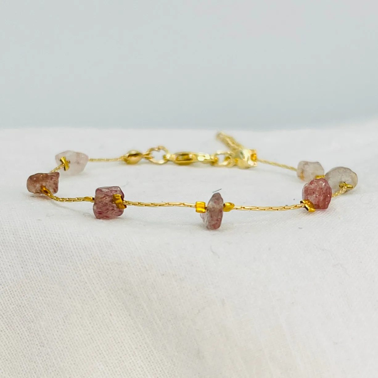 Natural Stone Adjustable Chain Bracelet – Elegant & Timeless