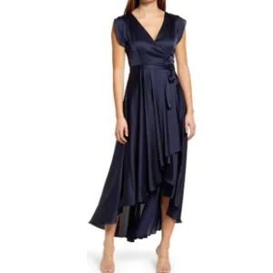 New ~ LULU'S ~ Fallen for You Satin High-Low Dress Size S GORGEOUS