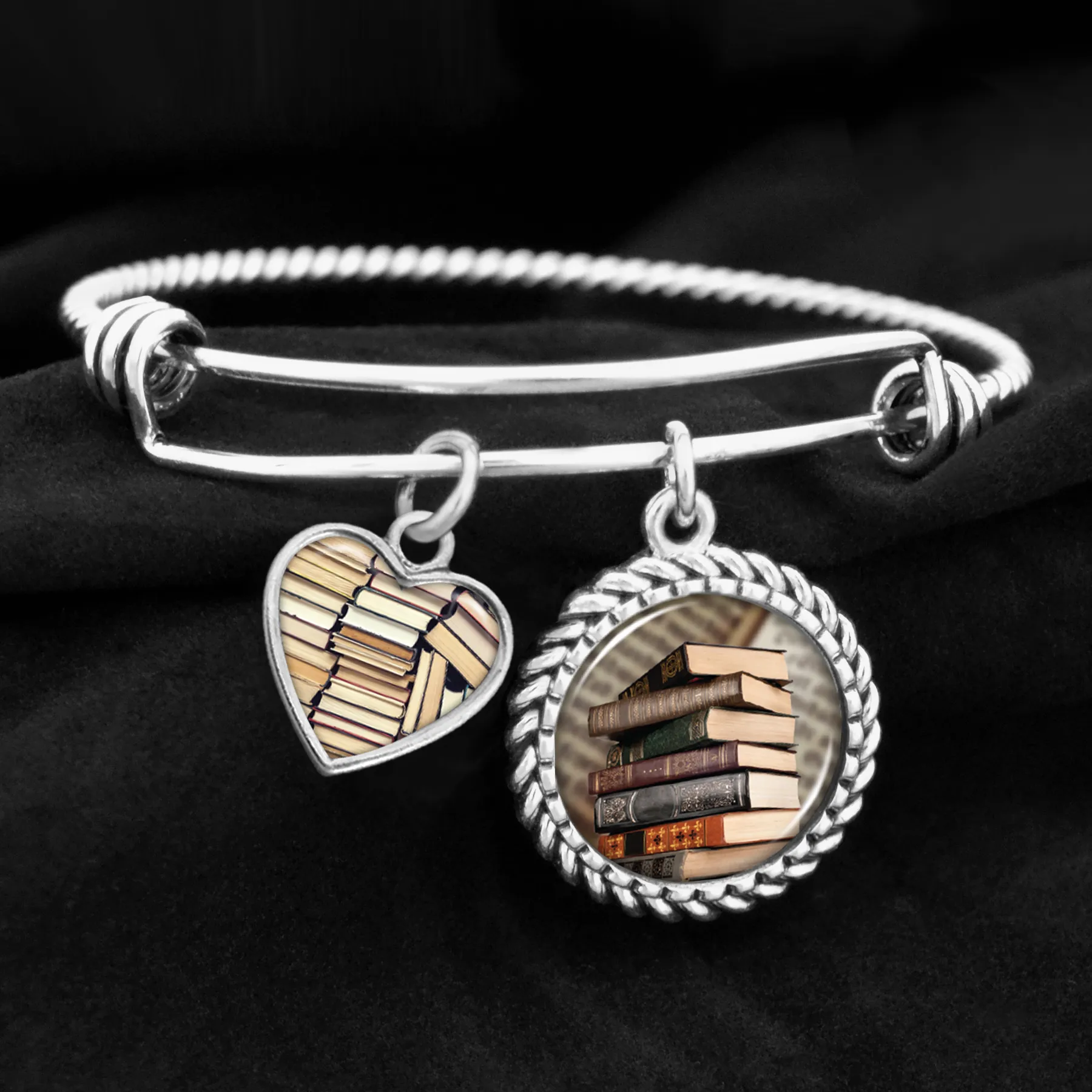 Old Books Charm Bracelet