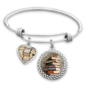 Old Books Charm Bracelet