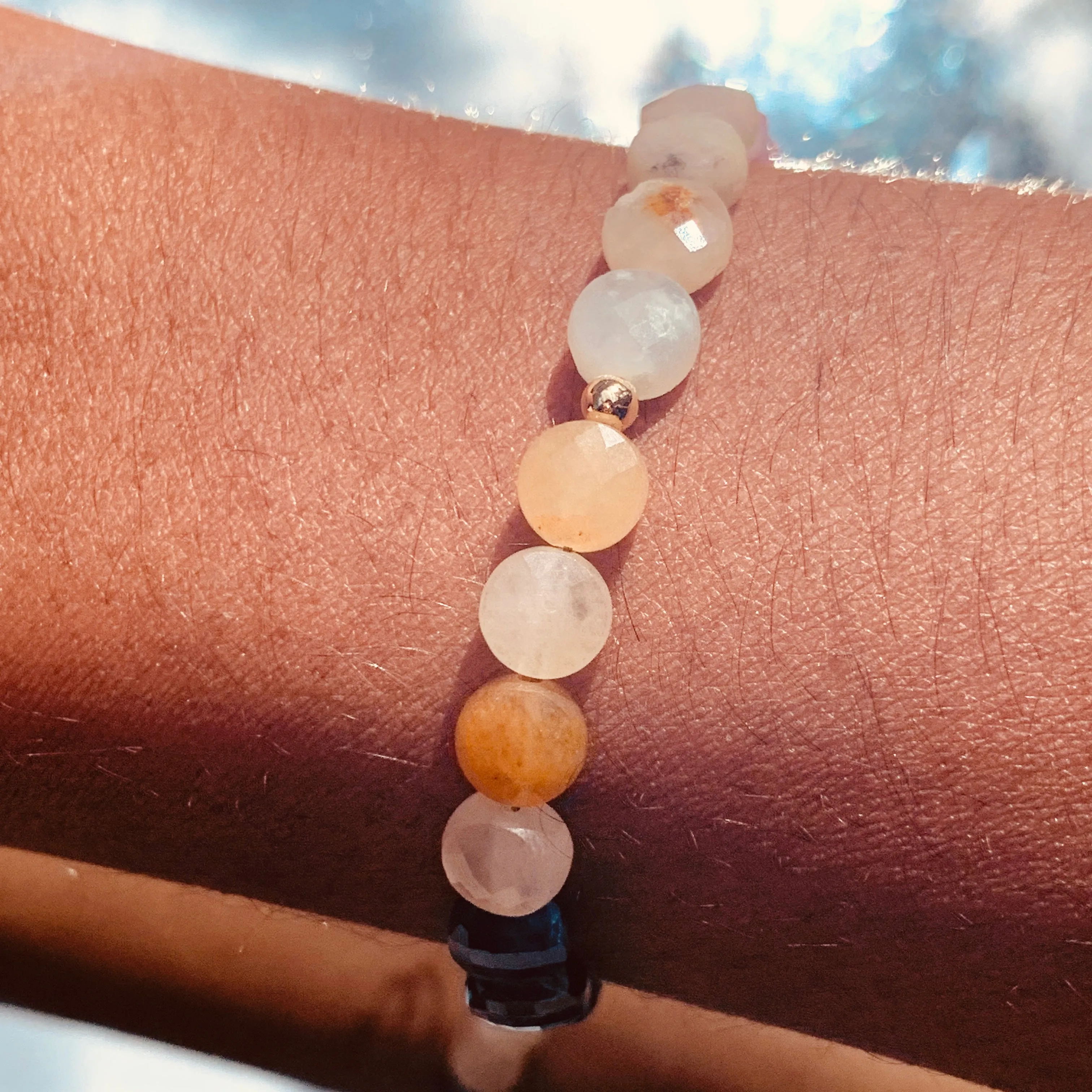 Ombre Coin Gemstone Bracelet