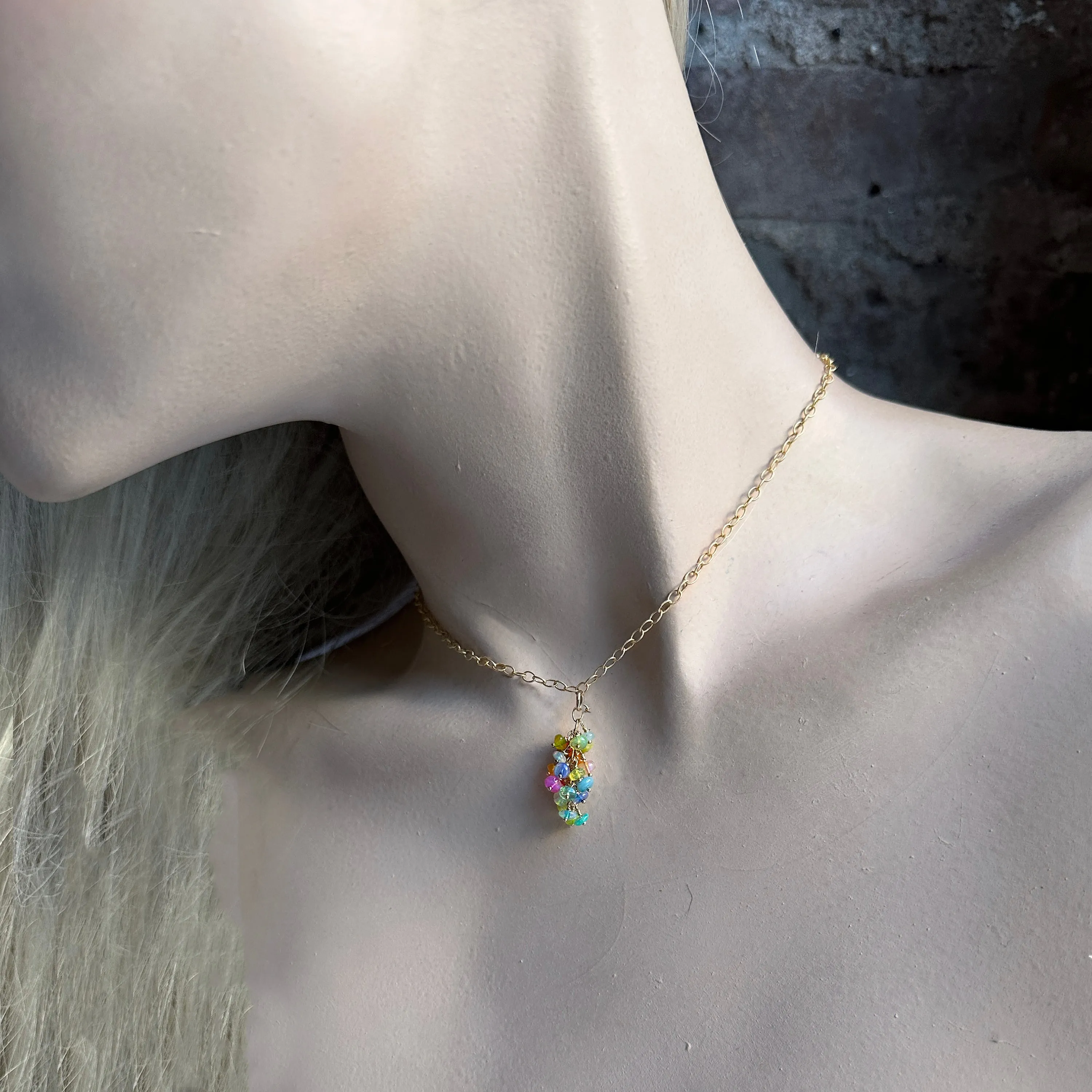 Opal Cluster Choker