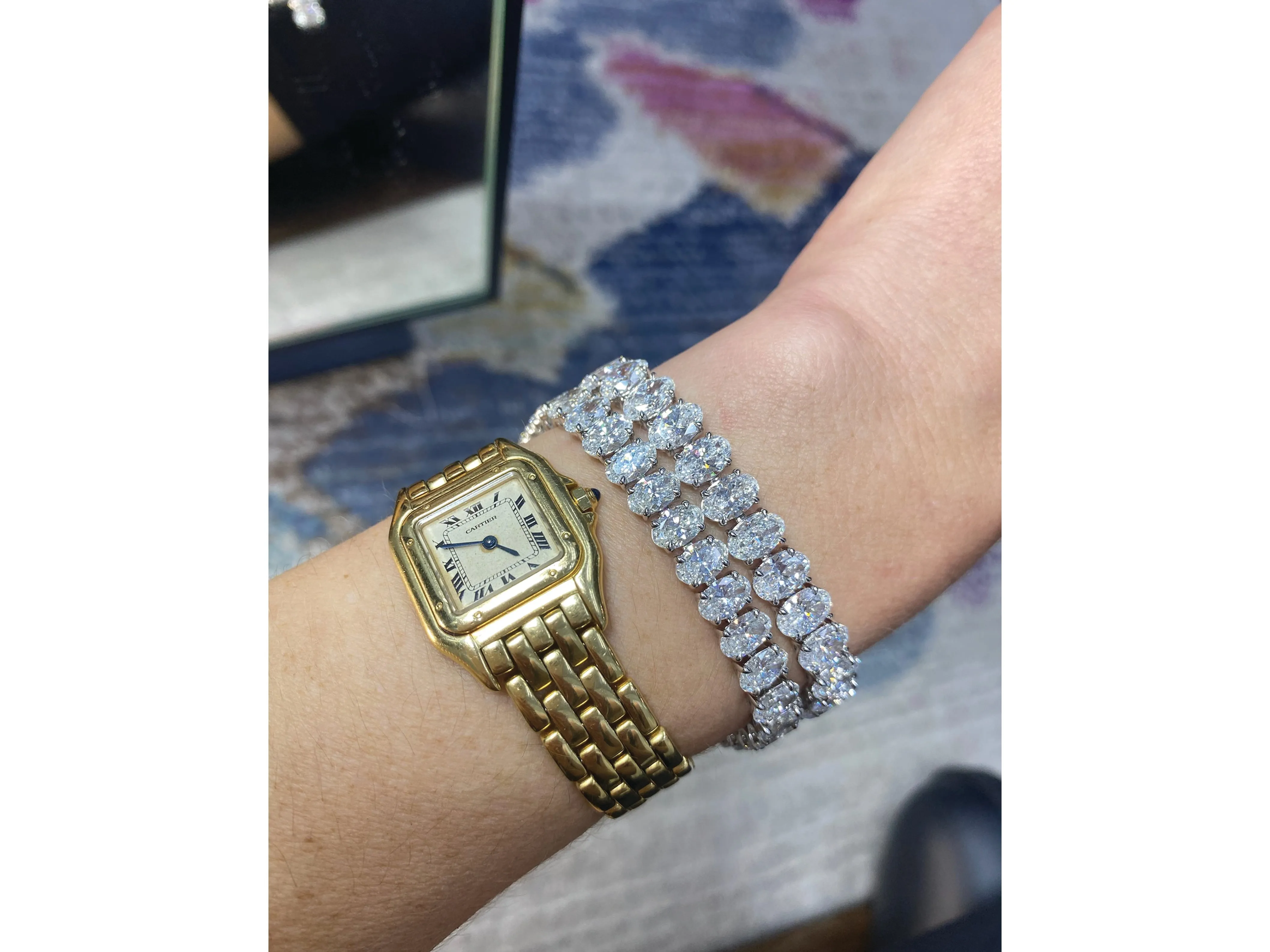 Oval Diamond Line Bracelet