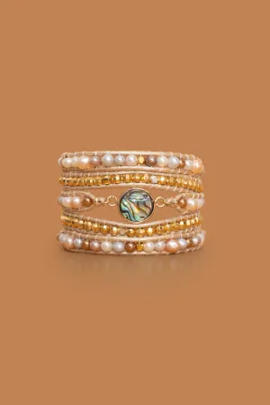 Peach Mix Stone Five Layer Wrap
