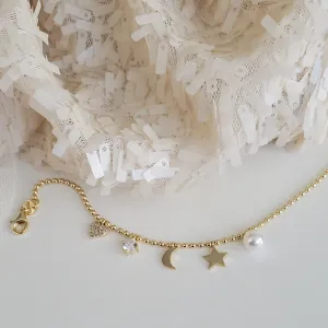 Pearl Charm Bracelet