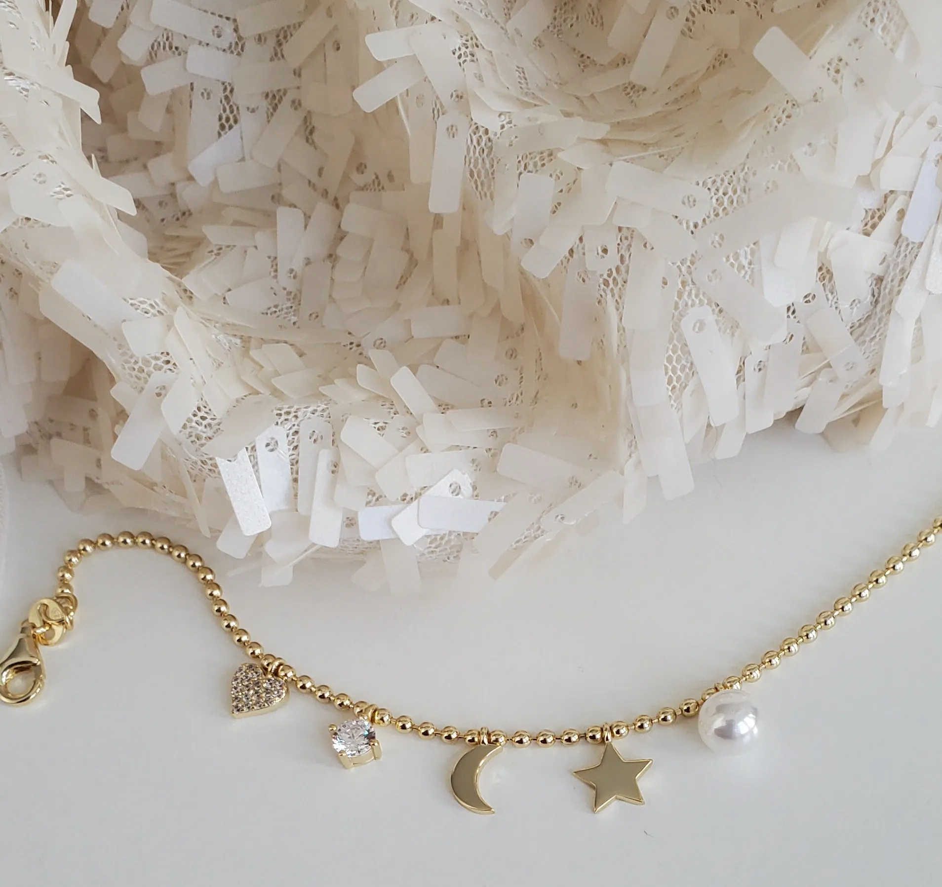 Pearl Charm Bracelet