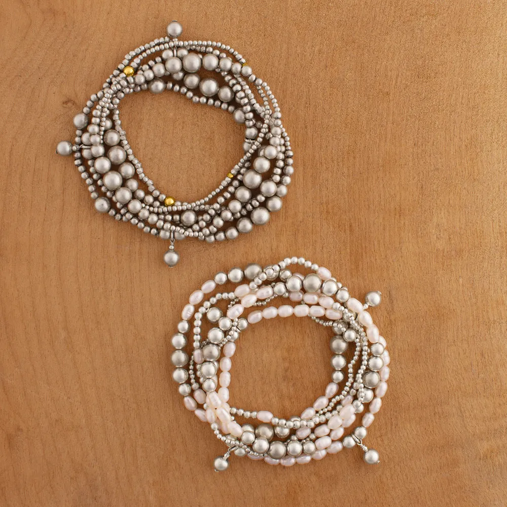 Pearl Fire Bracelet Set