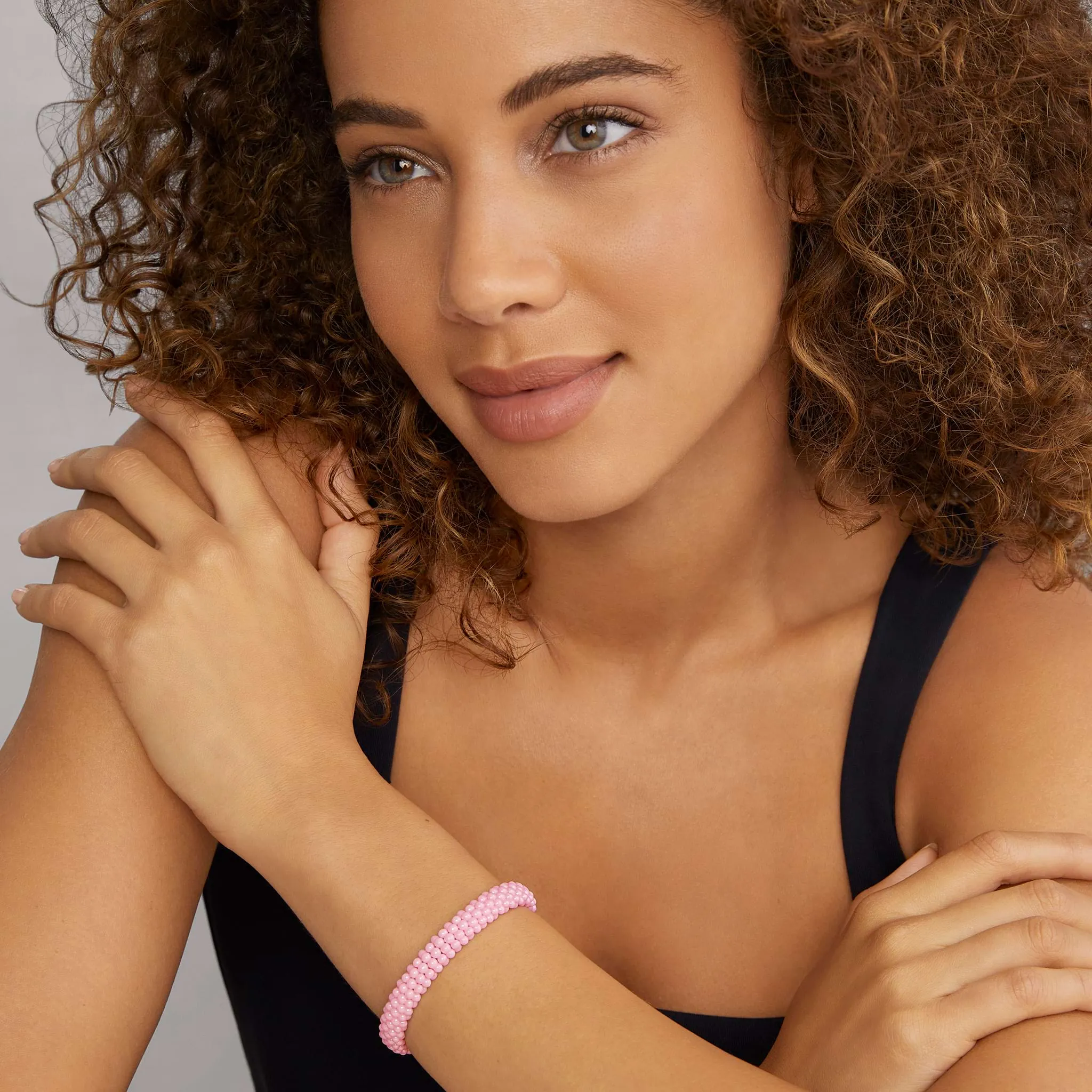 Pink Caviar BCRF Ceramic Beaded Bracelet | 9mm