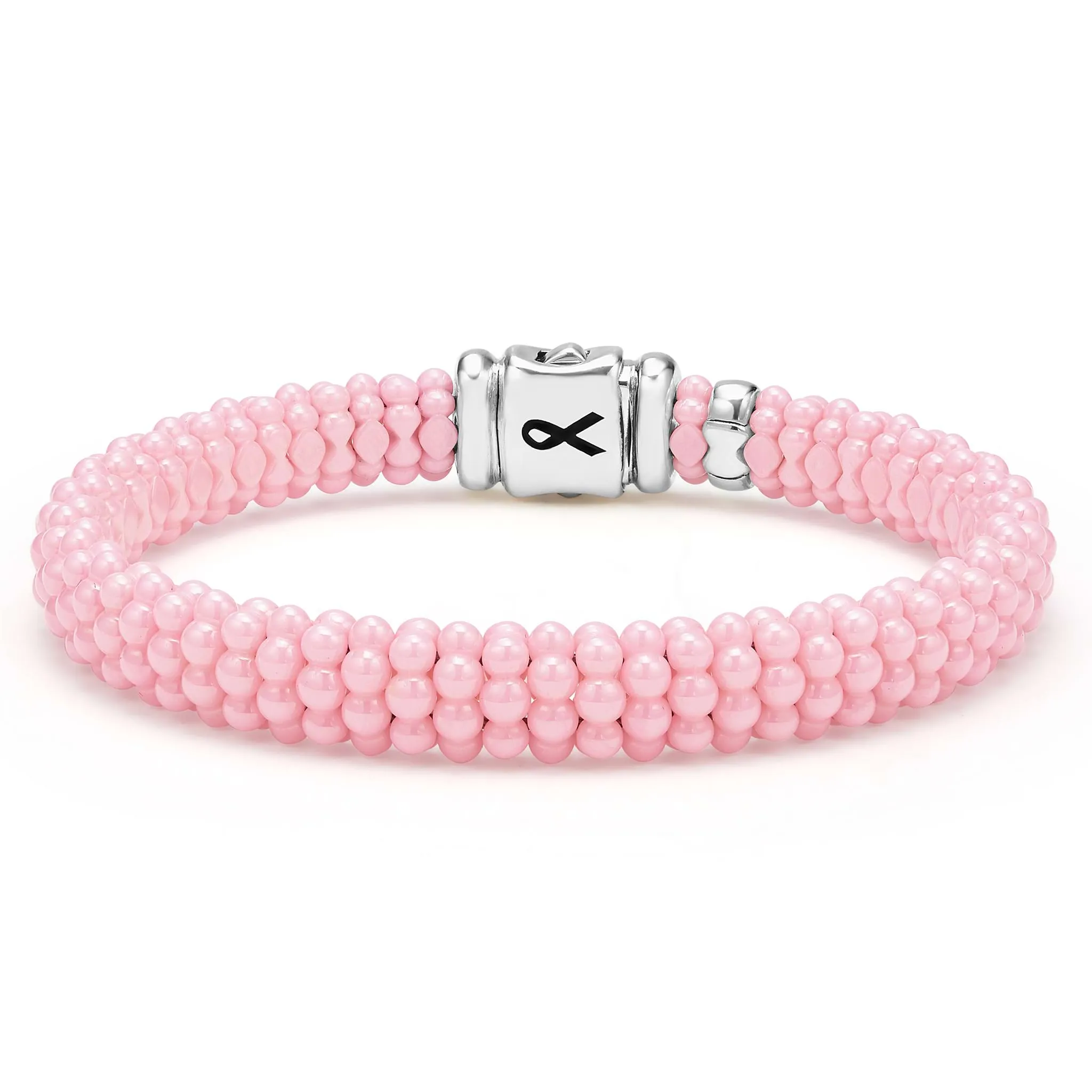 Pink Caviar BCRF Ceramic Beaded Bracelet | 9mm