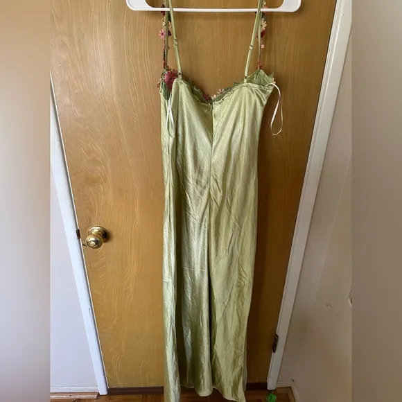 Princess Polly Kenzie Maxi Dress Green Elegant Green Floral Dress