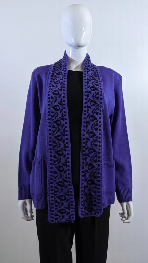 Purple Leopard Design Twinset Jumper