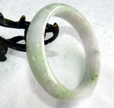 "Endlessly Interesting" Burmese Jadeite Bangle Bracelet 63 mm Grade A   Certificate (G4782)