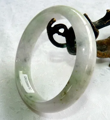 "Endlessly Interesting" Burmese Jadeite Bangle Bracelet 63 mm Grade A   Certificate (G4782)