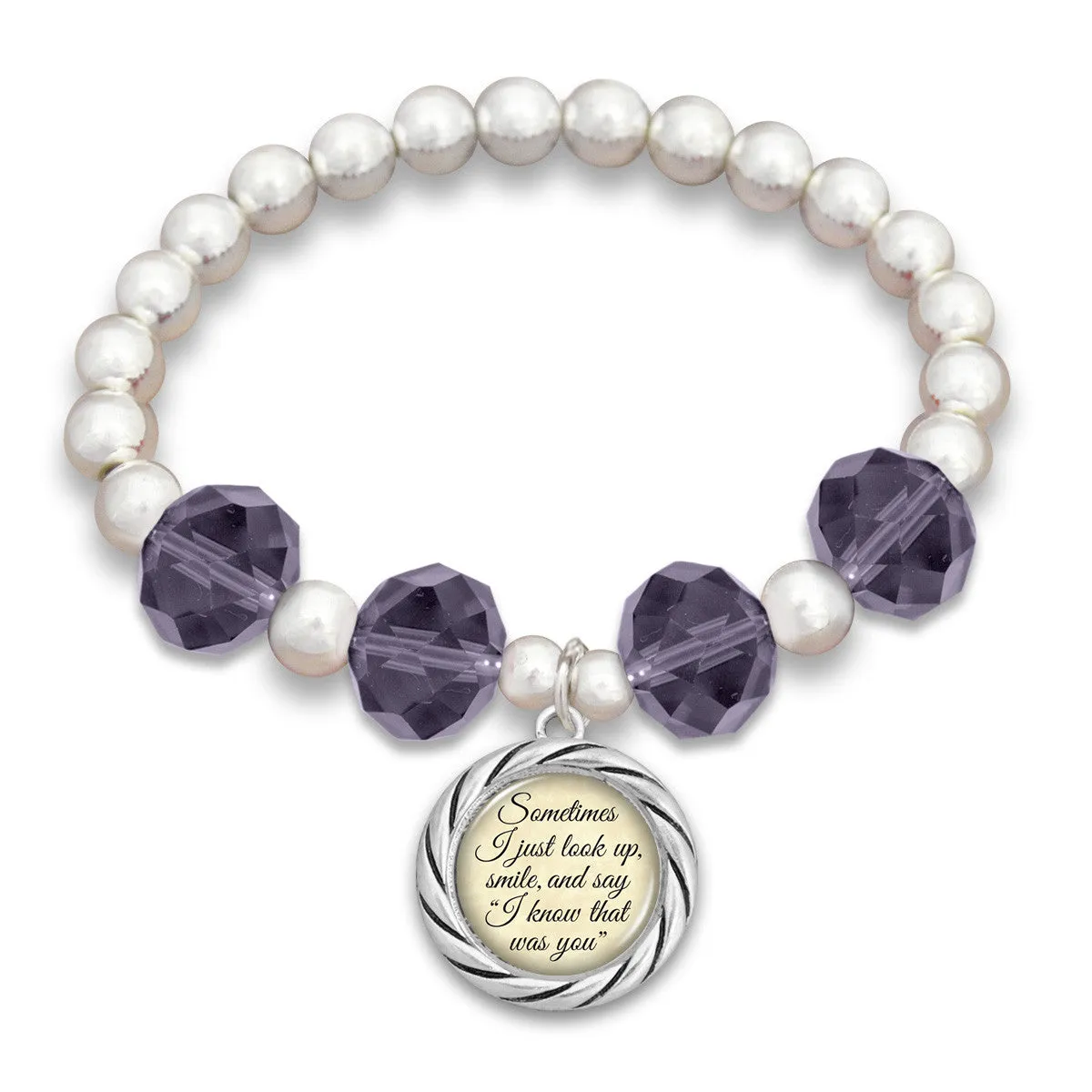 "I Know That Was You"  Beaded Stretch Bracelet
