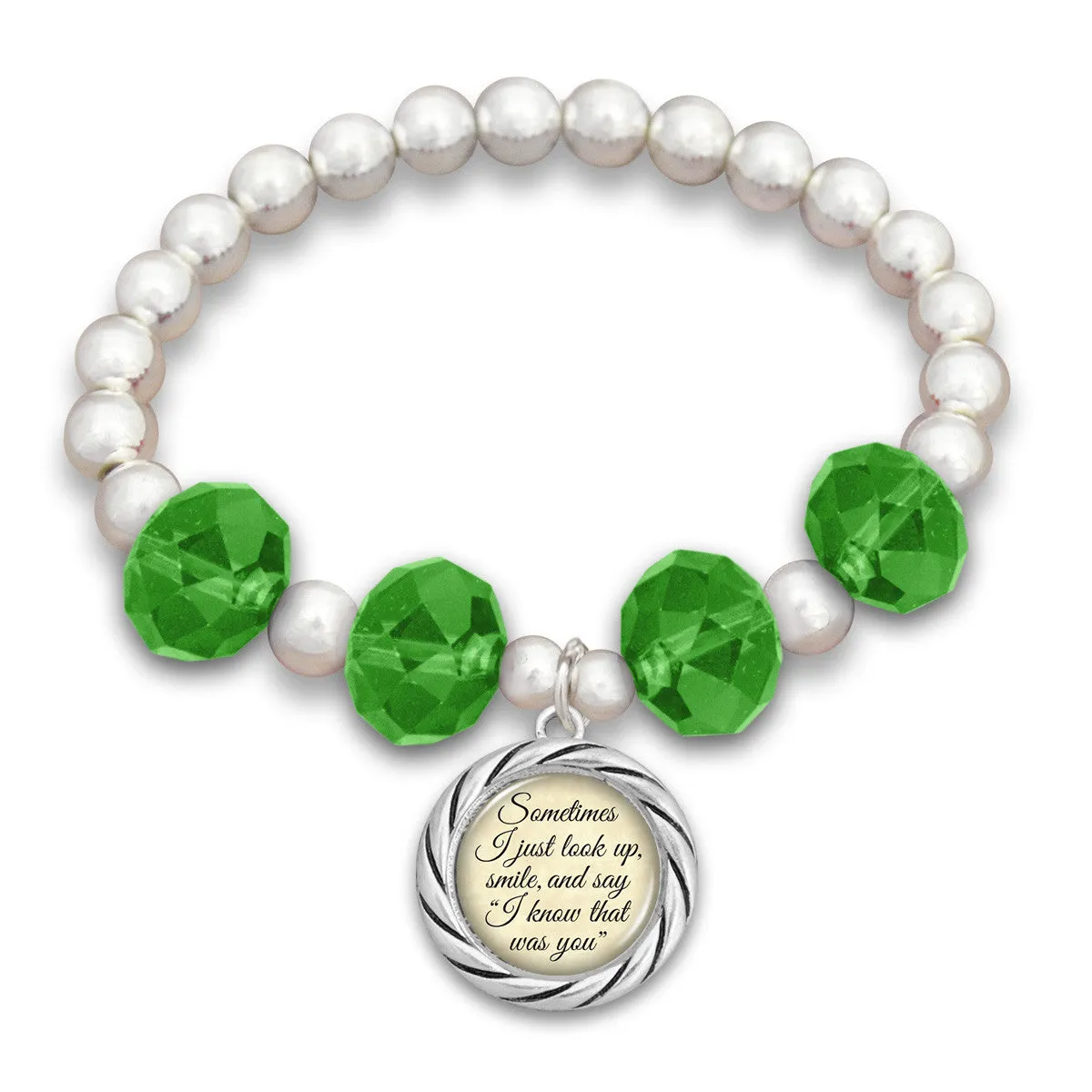 "I Know That Was You"  Beaded Stretch Bracelet