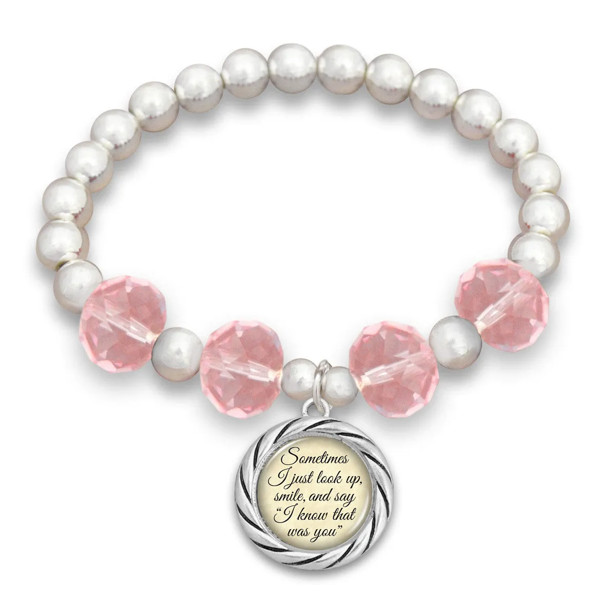 "I Know That Was You"  Beaded Stretch Bracelet