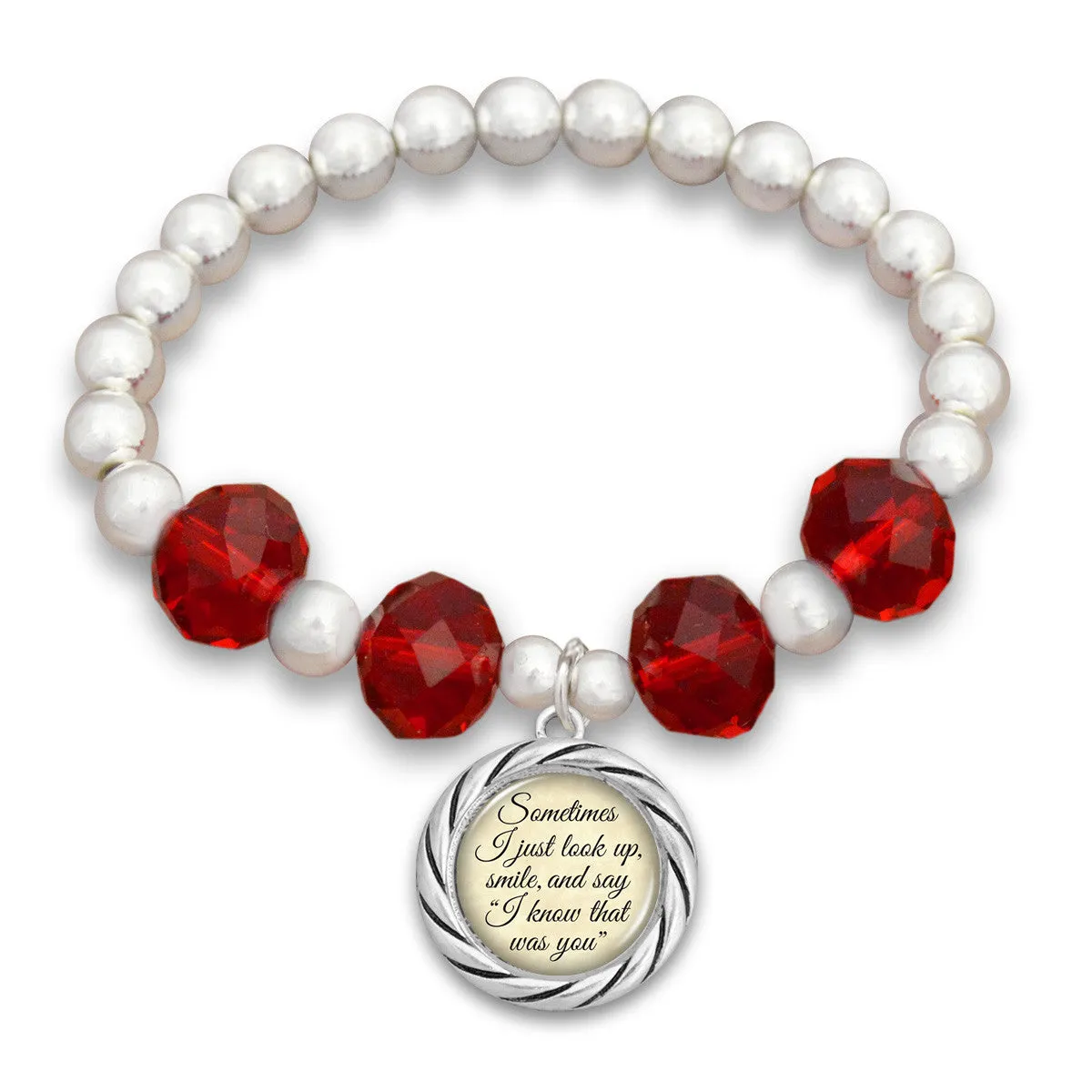 "I Know That Was You"  Beaded Stretch Bracelet