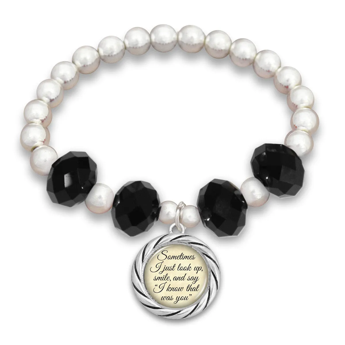 "I Know That Was You"  Beaded Stretch Bracelet