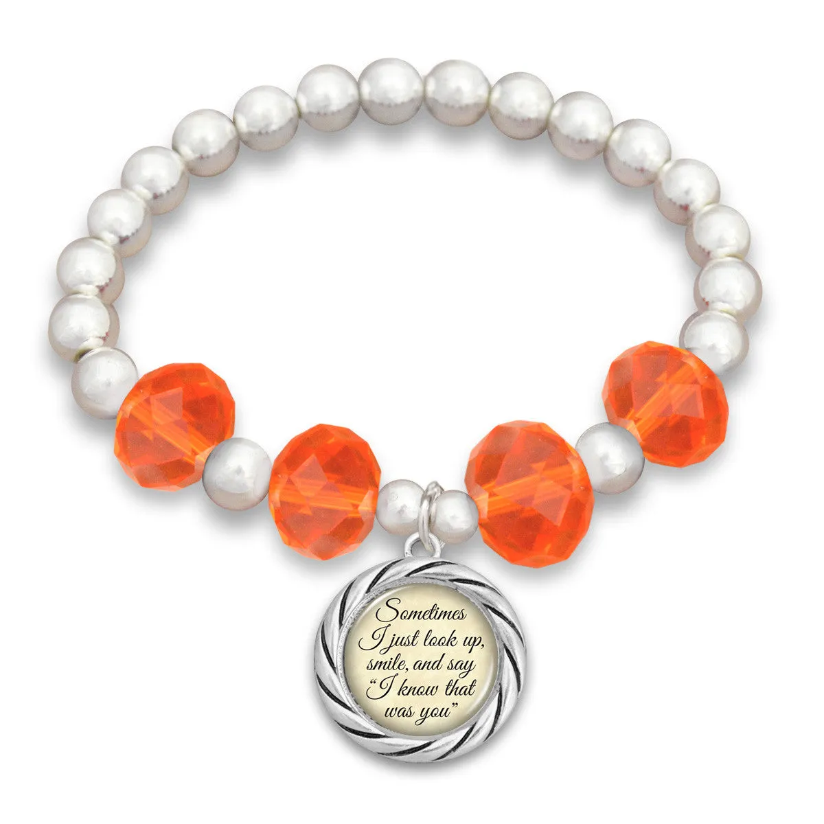 "I Know That Was You"  Beaded Stretch Bracelet