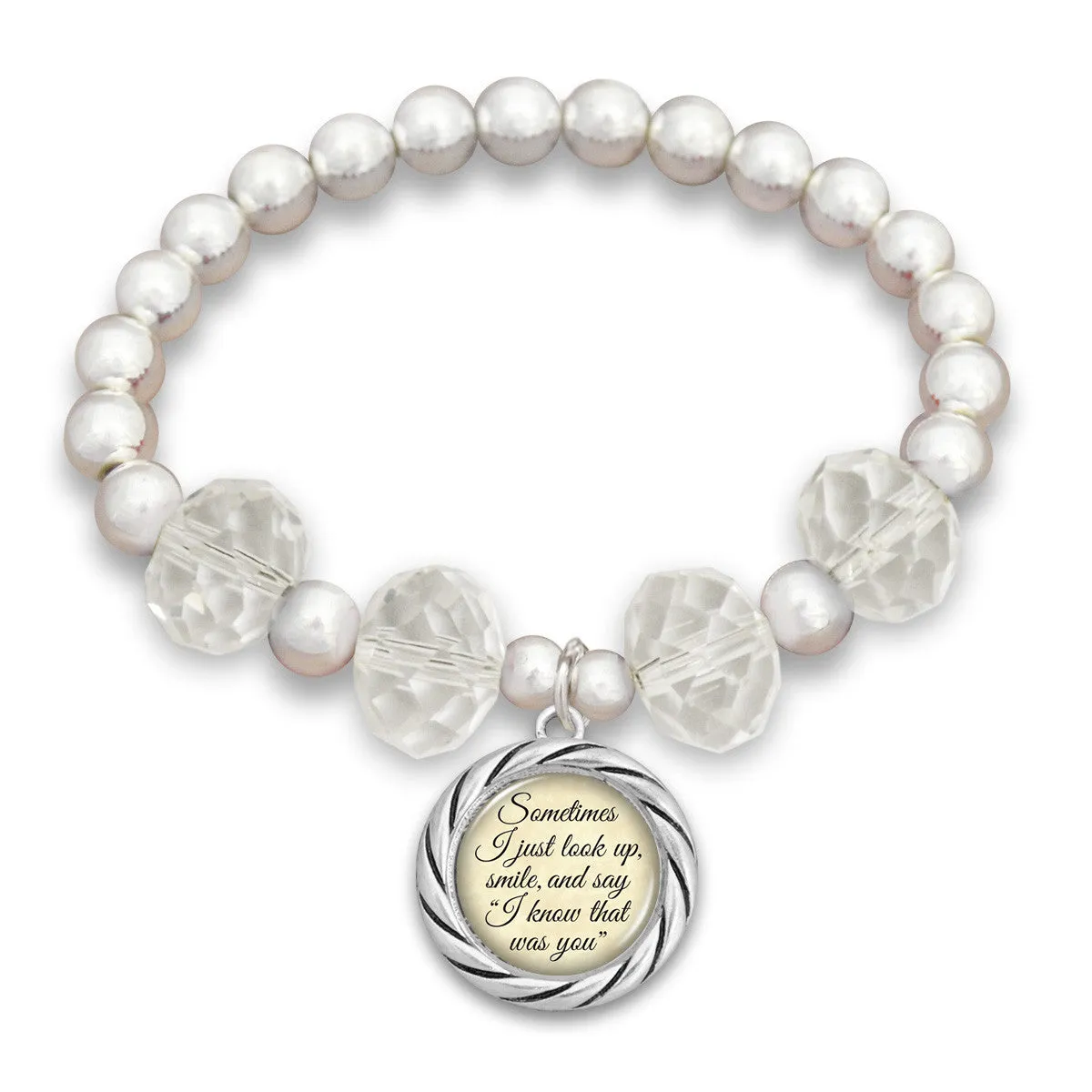 "I Know That Was You"  Beaded Stretch Bracelet
